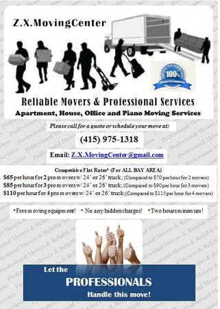 Professional Movers and Reliable Services (All Bay Area)