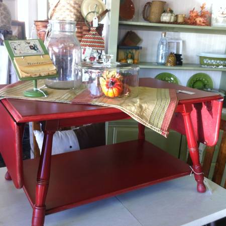 Professionally Painted Vintage Red Drop