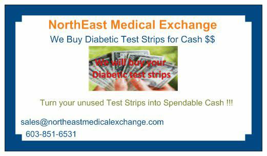 Purchasing extra diabetic test strips for cash  (Fairlee, VT)