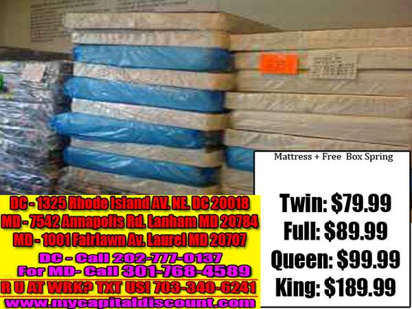 QUEEN MATTRESS WITH BOX SPRING ON SALE FACTORY SEALED100 (1001 Fairlawn Avenue Laurel MD)