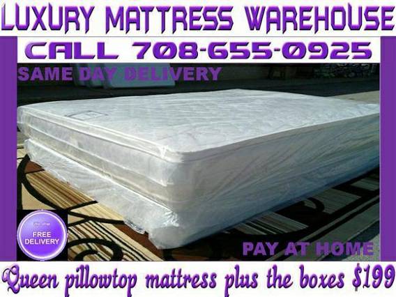 Queen Pillow Top Must Call Today Pay After Delivery (north chicagoland)