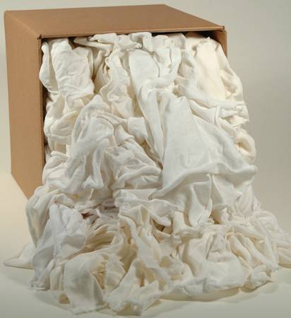 Rags White Sheeting recycled 50 LB box