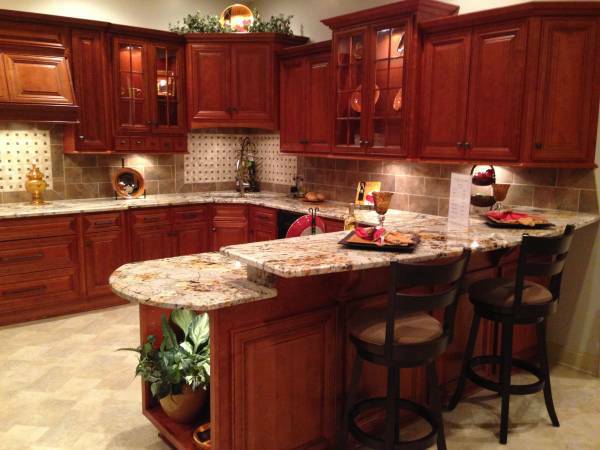 Raised Panel Cherry amp Plywood Kitchen Cabinets (Fishers)