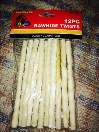 Rawhide dog twists