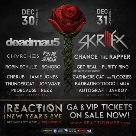 Reaction NYE Rave Deadmau5 Skrillex 21 Promo 2day event (Donald E Stephens Convention Center)