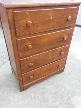 real wood vintage chest dresser great shabby make over item