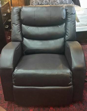 Recliner for 189.00 available in Black, Red, or Brown.