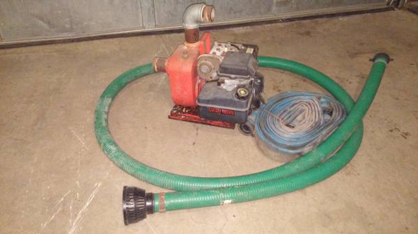 RED LION CAST IRON PUMP GAS ENGINE RUNS GREAT REDUCED