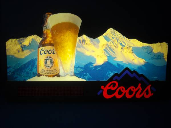 REDUCED VINTAGE, RARE, 3D COORS BEER SIGN