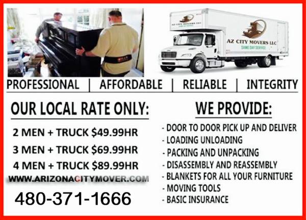 RELIABLE AFFORDABLE MOVING CALL US TODAY FOR SPECIAL RATES