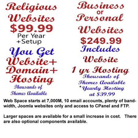 Religious or Business WebsiteHostingDomain as low as 8.34MO (USA)