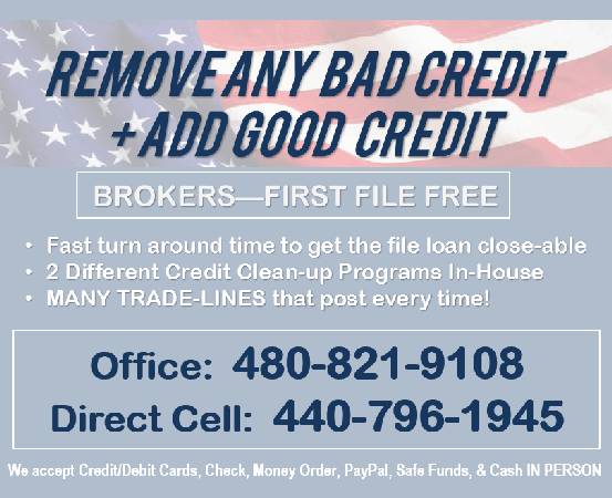 Remove ANY bad Credit  Add Good Credit (Minneapolis)