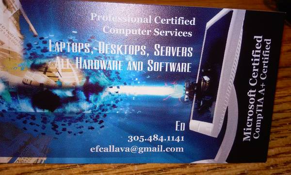 REPAIRS BY PROFESSIONAL CERTIFIED TECH 20 YRS EXP WINDOWSMAC