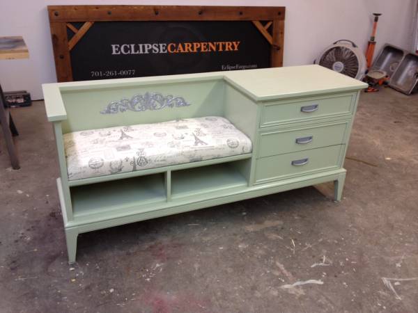 repurposed dresser bench