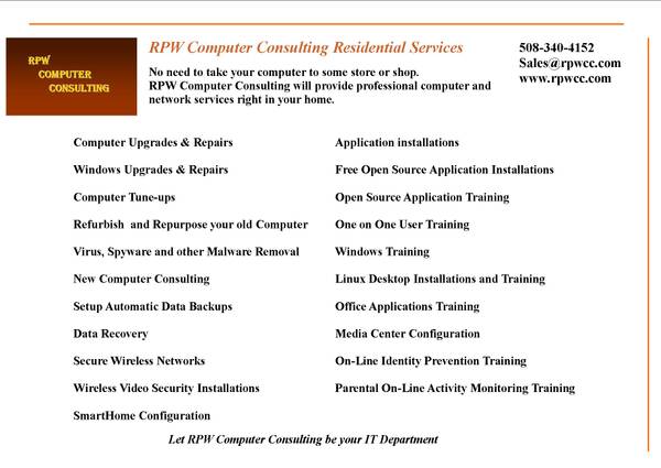 Residential amp Small Office Computer Services (Southern VT amp NH)