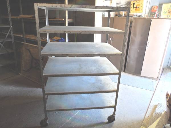 Rolling Metal Shelving Unit