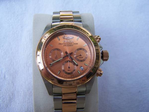 ROSE GOLD INVICTA SPEEDWAY CRONO