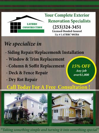 Save 15 on Siding Replacement amp Installation