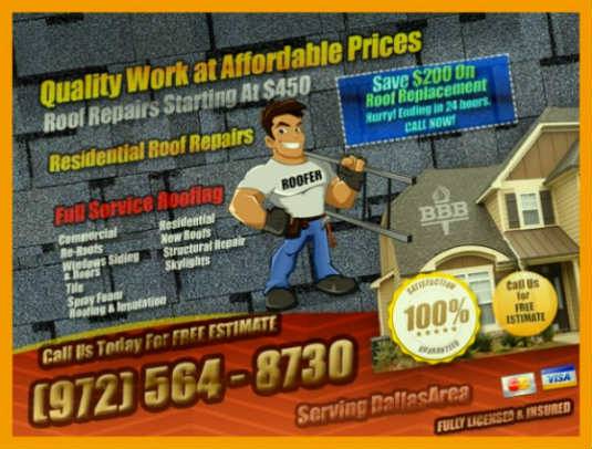 Save Money Dallas Roofing Repair CALL US TODAY