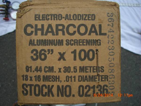 Screen Alumium charcoal 36 X 100