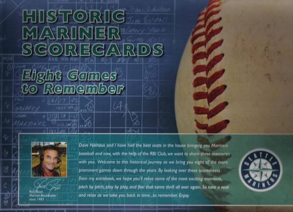 SEATTLE MARINERS  8 HISTORIC SCORECARDS  Limited Edition Collectible