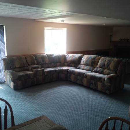 SECTIONAL SLEEPER SOFA WITH RECLINERS