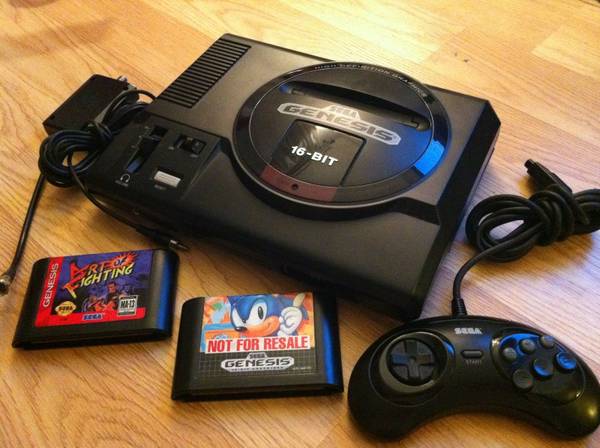 Sega Genesis model 1 mint with 6 button controller and Sonic 12 boxed
