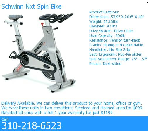 Selling one Schwinn Spinner NXT fabulous condition o