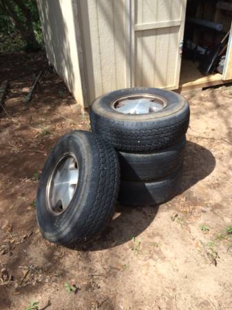 Set of GMC rims and tires