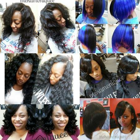 Sew Ins, Quick weaves, amp more. Book me