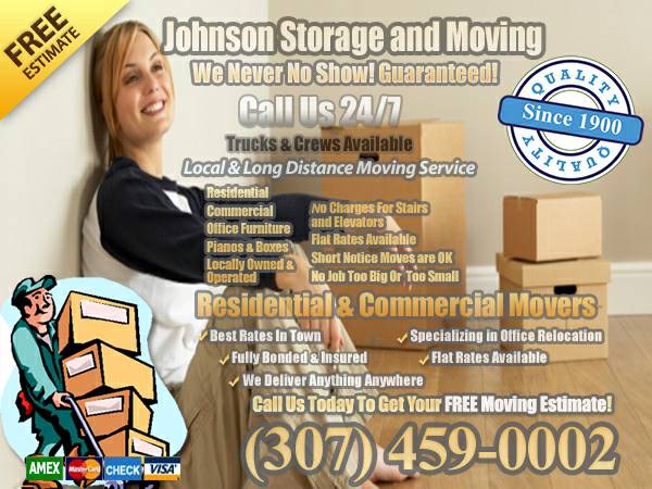 Short Notice Cheyenne Movers 10OFF Students