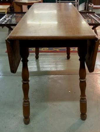 SIDE FOLDING SOLID WOOD TABLE