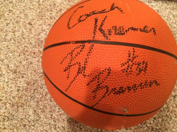 Signed basketball