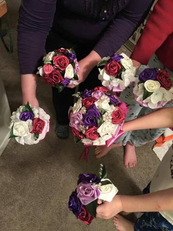 Silk Ribbon Roses Bouquets