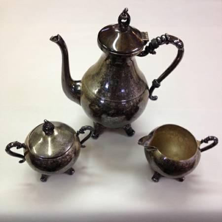 Silver Plated Serving and Tea Set, 7 Pieces