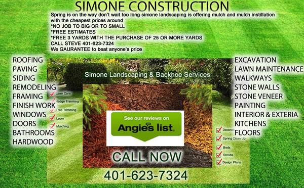 SIMONE LANDSCAPING AND BACKHOE SERVICES (johnston)