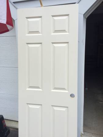 Six panel hollow core door white 30x 74