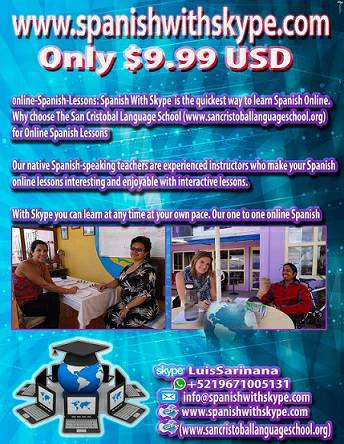 Skype Spanish Lessons With Native Teachers Only  9.99 US (seattle)