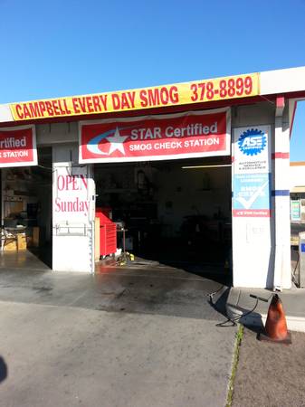 Smog Check in Campbell 31.75cert pass or free retest star certified (campbell)