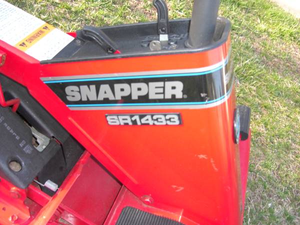 snapper riding mower