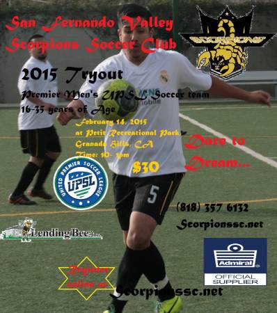 Soccer Pro team Try out (san fernando valley)