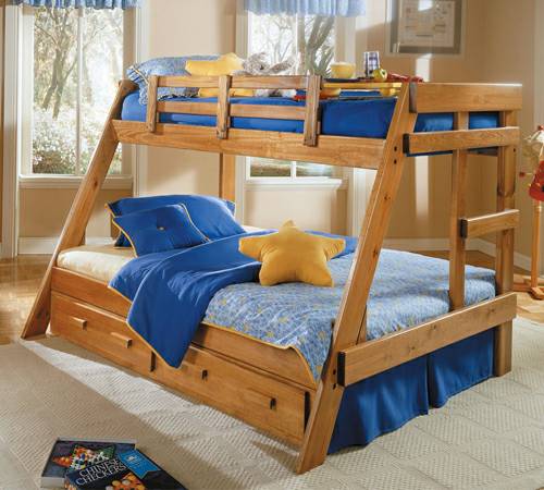 SOLID PINE TwinFull Bunk w Bedding ONLY 699 WE FINANCE