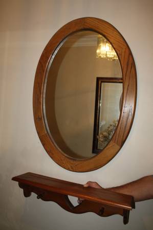 Solid wood framed mirror