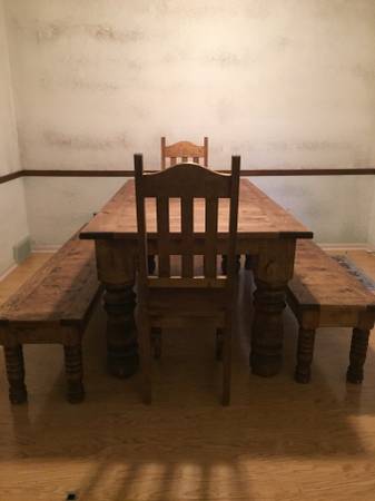 Solid wood kitchen table