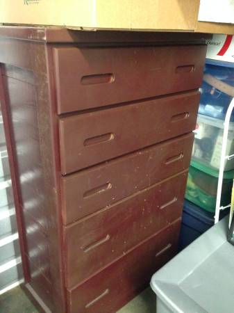 Solid wood tallboy dresser