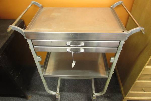 Stainless Steel Industrial Medical Storage Cart Utility Table