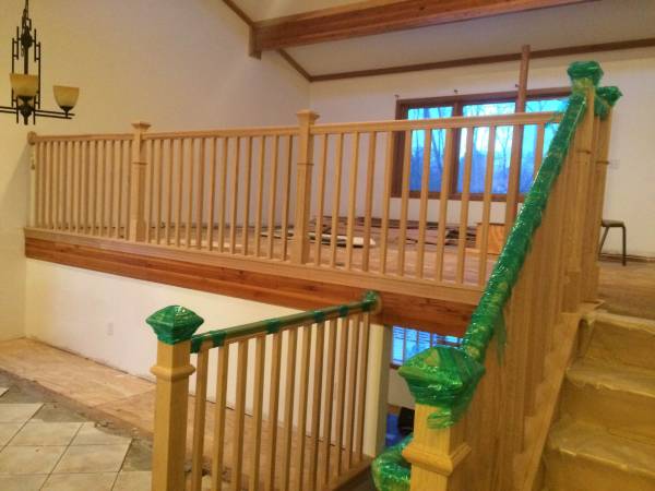 Stair and Railing Stain and Finishing Job (Eagan)