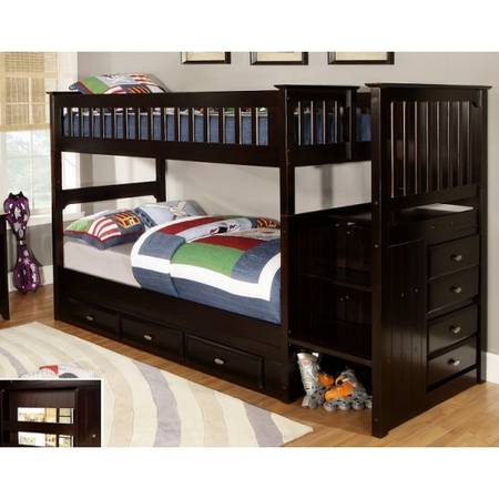 Staircase Bunk Bed Espresso New Bunk Beds