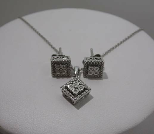 Sterling Silver Necklace and Earring Set