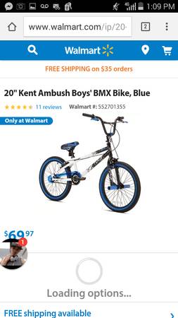 Stolen black blue and white 20 bike